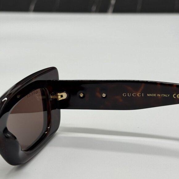 NEW GG1827S 002 GUCCI SUNGLASSES DARK HAVANA WOMEN EYEWEAR GUCCI - Picture 13 of 14